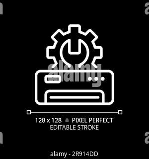 Hvac white linear icon for dark theme Stock Vector Image & Art - Alamy