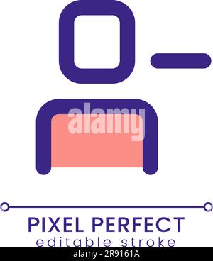 Remove user pixel perfect RGB color ui icon Stock Vector