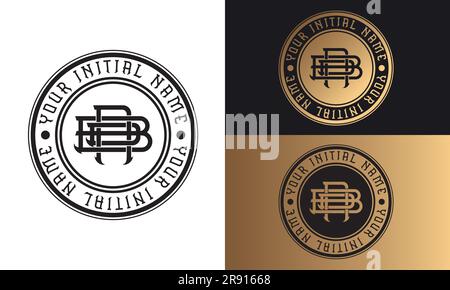 Luxury Initial ABD or AW Monogram Letter Text Logo Streetwear Fashion ABD Initial Logotype Traditional Initial Font Stock Vector