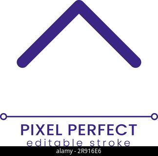 Scroll up pixel perfect RGB color ui icon Stock Vector