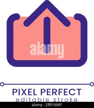 Upload pixel perfect RGB color ui icon Stock Vector