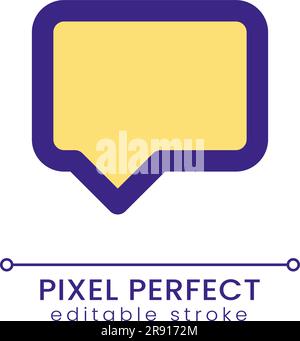Speech box pixel perfect RGB color ui icon Stock Vector