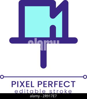 Attached message pixel perfect RGB color ui icon Stock Vector