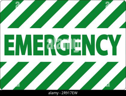 Emergency Sign On White Background Stock Vector