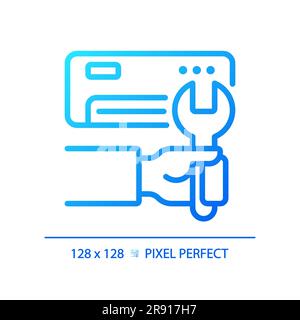 Ac installation gradient linear vector icon Stock Vector