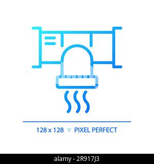 Air duct system gradient linear vector icon Stock Vector