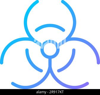 Biohazard pixel perfect gradient linear vector icon Stock Vector
