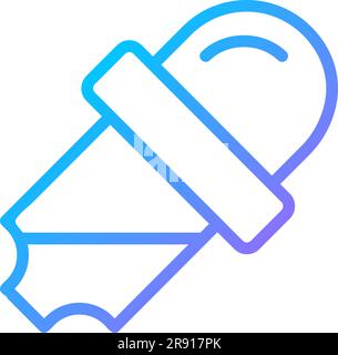 Pipet pixel perfect gradient linear vector icon Stock Vector