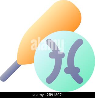 Baseball equipment pixel perfect flat gradient color ui icon Stock Vector