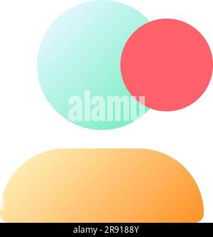 Notification from personal page pixel perfect flat gradient color ui icon Stock Vector