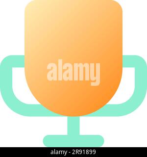 Champion cup pixel perfect flat gradient color ui icon Stock Vector