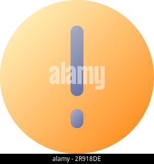 Warning pixel perfect flat gradient color ui icon Stock Vector
