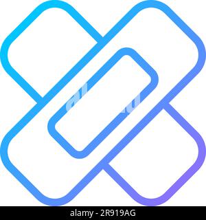 Adhesive bandage pixel perfect gradient linear vector icon Stock Vector