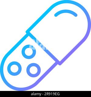 Medicament pixel perfect gradient linear vector icon Stock Vector