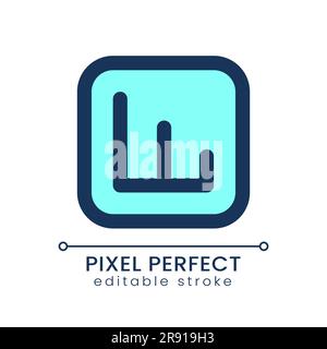 Activity analytics pixel perfect RGB color ui icon Stock Vector