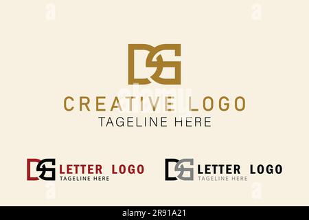 Abstract Letter DS or SD logo. monogram initials letter logo concept. Creative logo professional. simple design editable Stock Vector