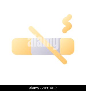 No smoking pixel perfect flat gradient two-color ui icon Stock Vector