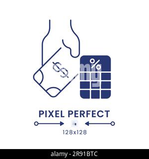 Payroll tax black solid desktop icon Stock Vector