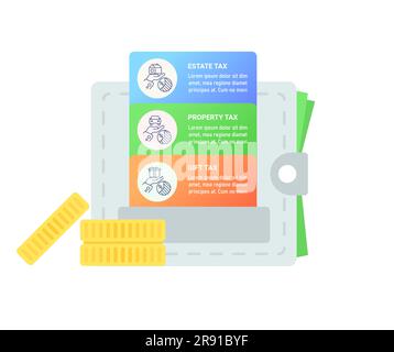 Personal tax types infographic chart design template Stock Vector