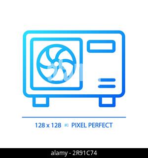 Ac compressor unit gradient linear vector icon Stock Vector
