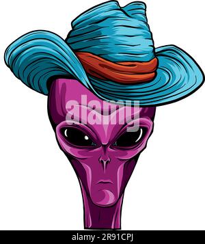 alien head cowboy vector logo Stock Vector Image & Art - Alamy