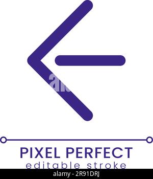 Move back pixel perfect RGB color ui icon Stock Vector