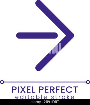 Move forward pixel perfect RGB color ui icon Stock Vector