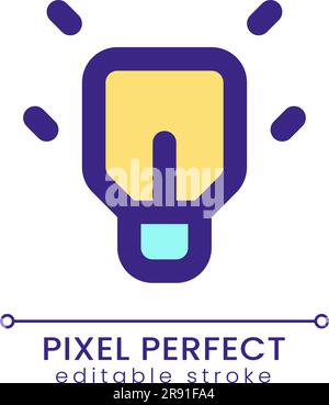 Messenger features pixel perfect RGB color ui icon Stock Vector