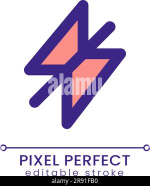 Silent mode pixel perfect RGB color ui icon Stock Vector