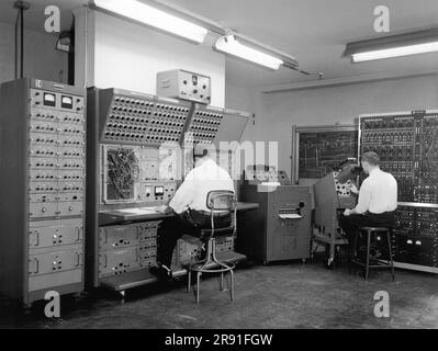 The latest engineering and technology from the 1930s: The Mallock Machine  or calculator, built by Rawlyn Richard Manconchy Mallock of Cambridge  University is an electrical analog computer built in 1933 to solve