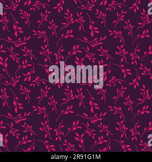 Floral branch leaves seamless pattern Stock Vector