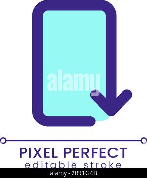 Reply pixel perfect RGB color ui icon Stock Vector