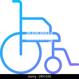 Wheelchair pixel perfect gradient linear vector icon Stock Vector