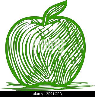 Green Apple Vector Illustration Stock Vector