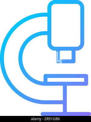 Microscope pixel perfect gradient linear vector icon Stock Vector