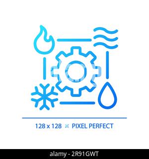 Hvac gradient linear vector icon Stock Vector