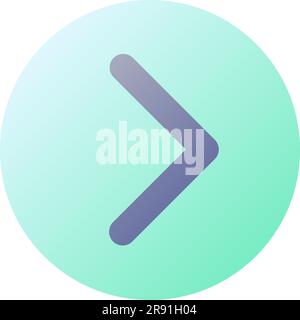 Right direction pointer pixel perfect flat gradient color ui icon Stock Vector