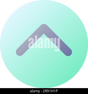 Upward direction arrow pixel perfect flat gradient color ui icon Stock Vector