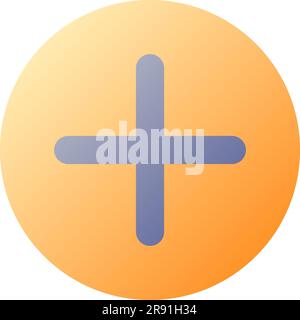 Add button pixel perfect flat gradient color ui icon Stock Vector