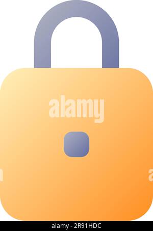 Padlock pixel perfect flat gradient color ui icon Stock Vector