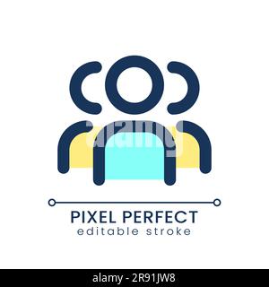 Online community pixel perfect RGB color ui icon Stock Vector