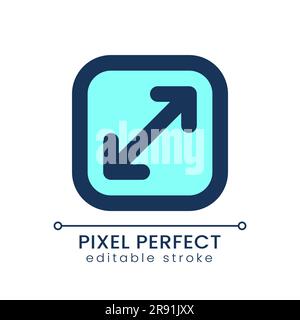 Screen enlargement pixel perfect RGB color ui icon Stock Vector