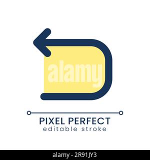 Backward arrow pixel perfect RGB color ui icon Stock Vector