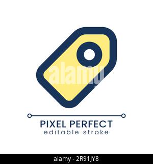 Tag pixel perfect RGB color ui icon Stock Vector