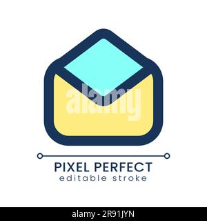 Read message pixel perfect RGB color ui icon Stock Vector