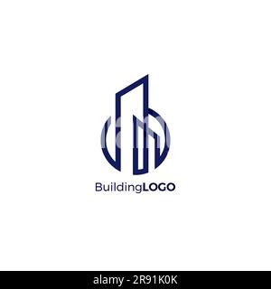 Building Logo Simple. Town Logo Design Vector Stock Vector