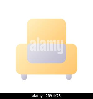 Armchair pixel perfect flat gradient two-color ui icon Stock Vector