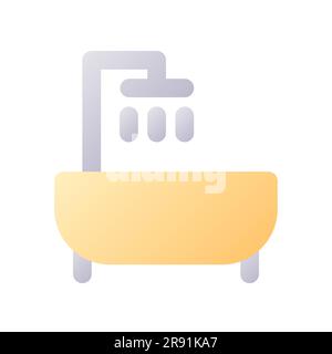 Bathtub pixel perfect flat gradient two-color ui icon Stock Vector