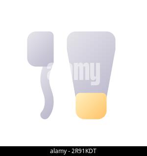 Mouth hygiene pixel perfect flat gradient two-color ui icon Stock Vector