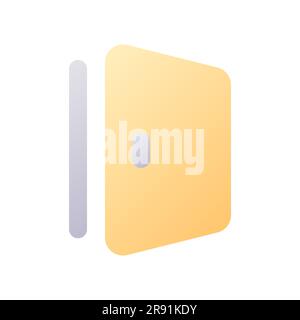 Door pixel perfect flat gradient two-color ui icon Stock Vector